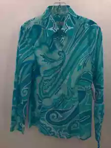 Pre-Owned Etro Blue Size 40 Button Down - Picture 1 of 3