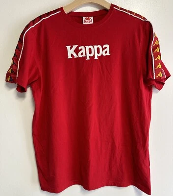 Kappa XL Shirt Red Gold White Multicolor Regular Fit - Image 1 of 4