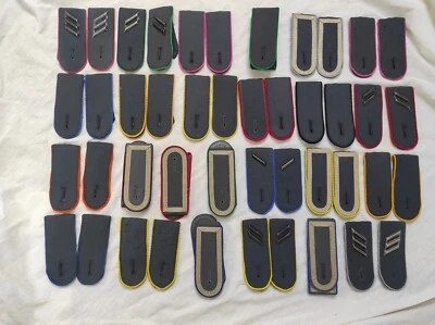 German army greatcoat shoulder epaulettes insignia various specialities & ranks - Image 1 of 2