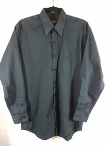 Kilburne and Finch Men's Dress Shirt Black Long Sleeve Button Up Size 15-32/33 - Picture 1 of 6