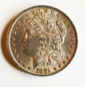 Morgan Silber Dollar 1881 in Top Zustand - Bild 1 von 2
