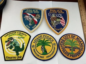 Florida Police collectable Patch Set 5 piece all new and Full Size - Picture 1 of 7