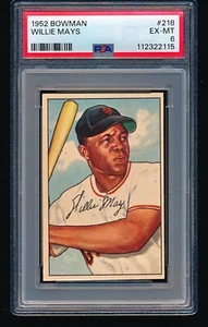 1952 Bowman Willie Mays #218 PSA 6 - Bild 1 von 2