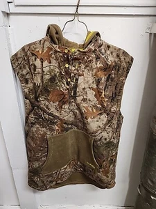 Youth 2XL Cabela's Zonz Woodlands Camouflage Hooded Hunting Vest - Picture 1 of 5