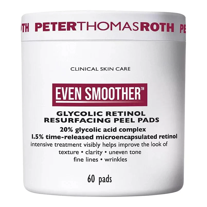 PETER THOMAS ROTH PTR EVEN SMOOTHER GLYCOLIC/RETINOL PEEL PADS (60Pads/Sealed) - Image 1 of 1