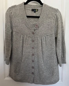 C&C California Women's Juniors 100% Cashmere Baby Doll Cardigan Sweater Size S - Picture 1 of 8