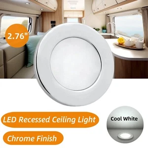 12V 2W 2.76"LED Recessed Ceiling Down light RV Trailer Under Cabinet Lamp Cool W - Picture 1 of 8