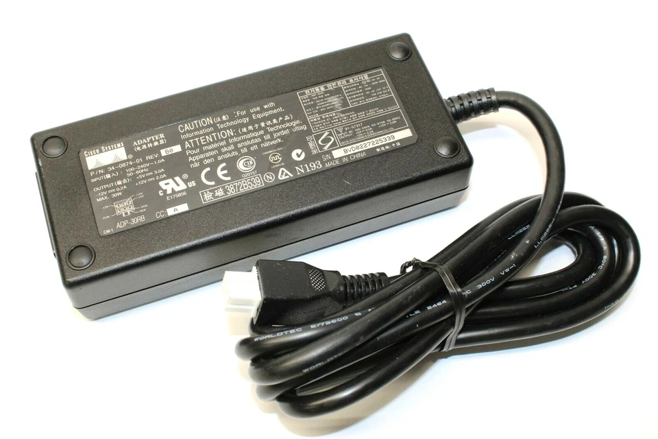 Cisco Systems ADP-30RB Adapter Power Supply Output 5V 3A 12V 2A Transformer - Image 1 of 1