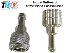 For Suzuki Outboard 65750-95500+65750-98505 Fuel Line Hose Connector x2 PCS - Picture 1 of 10