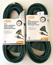 25 Ft. 16/3 Indoor/outdoor Multi Outlet Landscape Extension Cord Green by HDX