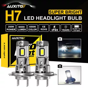 2x H7 LED Headlight Bulbs High Beam Light 22000LM 100W 6500K Xenon White Bright - Picture 1 of 12