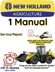 NUEVO HOLLAND LW 190.B CARGADOR DE RUEDAS SERVICIO TALLER DE REPARACIÓN MANUAL PDF USB - Imagen 1 de 2