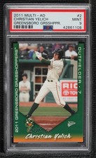 2011 MultiAd Sports Greensboro Grasshoppers Christian Yelich #2 PSA 9 MINT