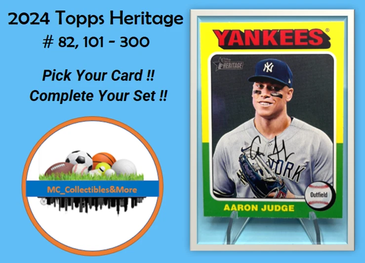 2024 Topps Heritage #82,101-300 You Pick / Complete Your Set**Buy 5, Get 2 Free! - Image 1 of 1