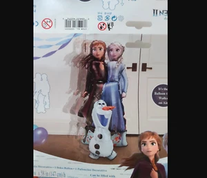 Disney Elsa Anna Olaf palloncino congelato gigante 147 cm lamina di elio palloncini AirWalker - Foto 1 di 9