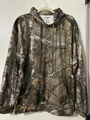 Realtree Long Sleeve Pullover Hoodie Men's Size XL 46-48 Camo Hooded Pocket - Image 1 of 3