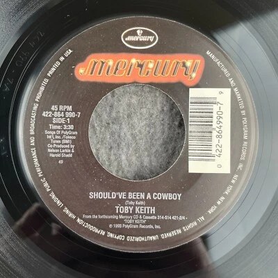 TOBY KEITH Should've Been A Cowboy /Some Kinda Good 45 Polydor 422-864 990-7 NEW - Image 1 of 4