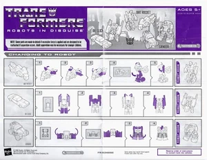 Transformers Classics Dirt Digger Mini-Con Team Instruction Sheet Hasbro 2006 - Picture 1 of 1