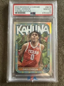 CHRIS JOHNSON 2023-24 BOWMAN CHROME UNIVERSITY BIG KAHUNA CASE HIT SSP PSA 10 - Picture 1 of 2