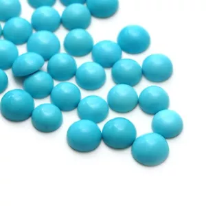 Wholesale Sleeping Beauty Turquoise 9mm Round Cabochon 25 Pcs Loose Gemstone C01 - Picture 1 of 7