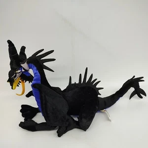Walt Disney World Sleeping Beauty Maleficent DRAGON Plush Black Toy 14" - Picture 1 of 2