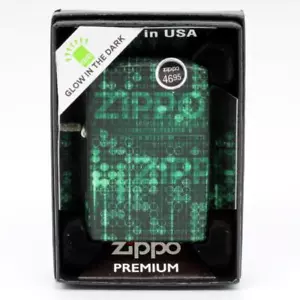 Zippo Green Matrix Pattern Design , 540° Color Wrap, Windproof Lighter #48408 - Picture 1 of 3