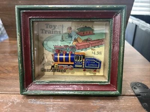 Vintage JJ1118 Express Train In Shadow Box With Advertisement  - Picture 1 of 6