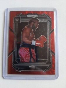 #/99 2022-23 Panini Prizm WWE MR.T RED Disco Prizm Clubber LANG B.A BARACUS