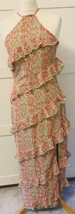 Hübsches aufwendiges Damen Midaxi Kleid UK 10 Katy Rüschen neu Etikett Hochzeit Anlass - Bild 1 von 7