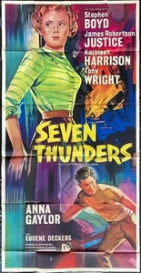 Seven Thunders ORIGINAL 3 Sheet US Movie Poster Stephen Boyd Kathleen Harrison - Picture 1 of 8