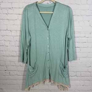 Top romántico con dobladillo asimétrico grande con logotipo de Lori Goldstein para mujer - Imagen 1 de 8