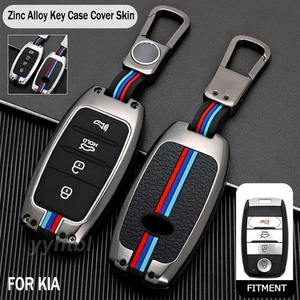 Zinc Alloy Car Smart Key Case Cover Skin Keychain For KIA Optima/Sorento/Soul EV - Picture 1 of 13