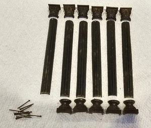 SESSIONS MANTLE CLOCK METAL COLUMNS - Picture 1 of 4