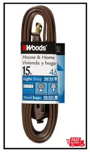 Cable de extensión ligero interior 15 pies 16/2 SPT-2 salida múltiple (3) con seguridad - Imagen 1 de 2