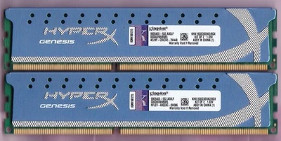 8GB 2x4GB DDR3-1600 PC3-12800 Kingston HyperX Genesis KHX1600C9D3K2/8GX Ram Kit - Image 1 of 2