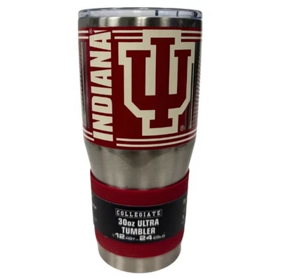 Indiana Hoosiers 不倒翁 30 盎司不锈钢真空密封锅炉 NCAA Merch — 第 1/4 张图片