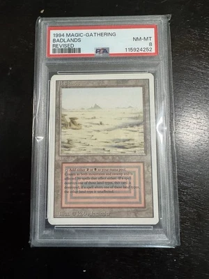 Mtg Revised Badlands Dual Land PSA 8 1994 - Image 1 of 2