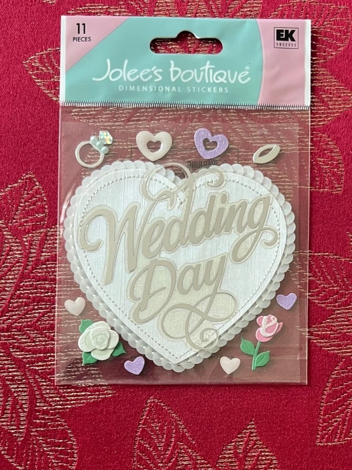 PEGATINAS 3D DÍA BODA CORAZÓN AMOR BODA DE JOLEE'S Foto 1 de 1
