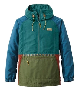 L.L.Bean MENS Mountain Classic Anorak Multi Color Jacket Spruce Medium Tall - Picture 1 of 20