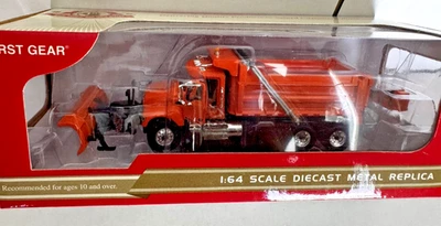 1/64 First Gear Mack Granite Dump Truck w/ Snow Plow & Salt Spreader New in Box - Image 1 of 4