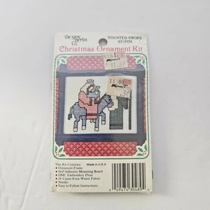 Vintage Mary Joseph Jesus Christmas Counted Cross Stitch Ornament Frame Kit New - Picture 1 of 2