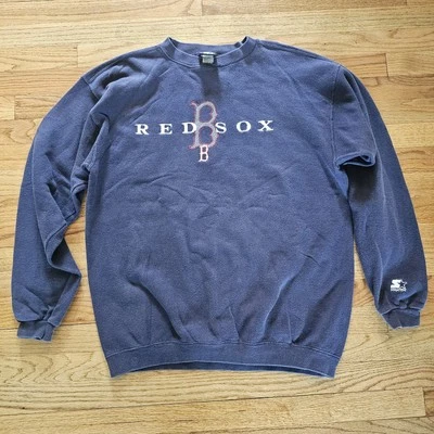 Vintage Starter Boston Red Sox Pull Over Sweater Mens Size Large 90s Crewneck - Image 1 of 4