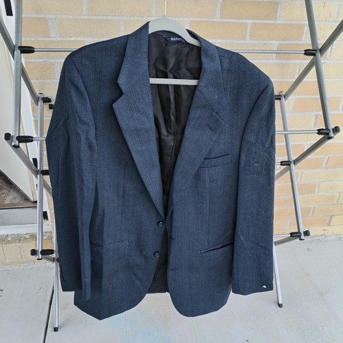 Blazer Burberrys vintage blu grigio uomo 42 ottime condizioni due bottoni cappotto sportivo lana ottime condizioni
