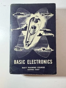 VTG 1955 Basic Electronics US Navy Training Courses NAVPERS 10087 Book - Picture 1 of 7