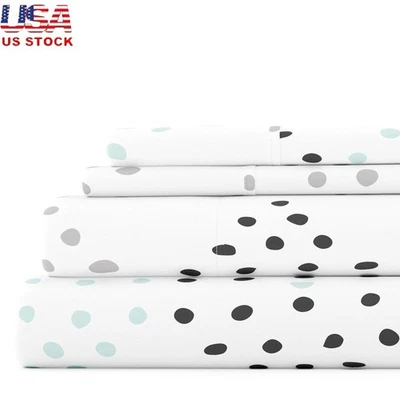 Hypoallergenic Microfiber Sheet Set Deep Pocket Soft Durable Bedding Sheets New - Image 1 of 4