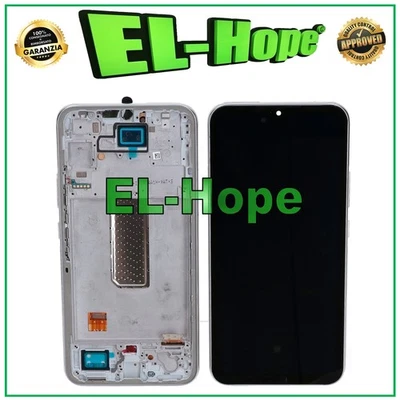 DISPLAY LCD OLED + FRAME PER SAMSUNG GALAXY A34 5G SM-A346B TOUCH SCREEN SILVER - Immagine 1 di 3