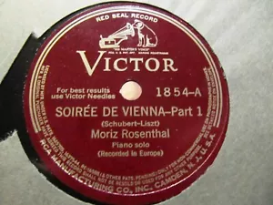 1936 MORIZ ROSENTHAL Piano SCHUBERT LISZT SOIREES DE VIENNE Victor 1854 Vienna - Picture 1 of 2