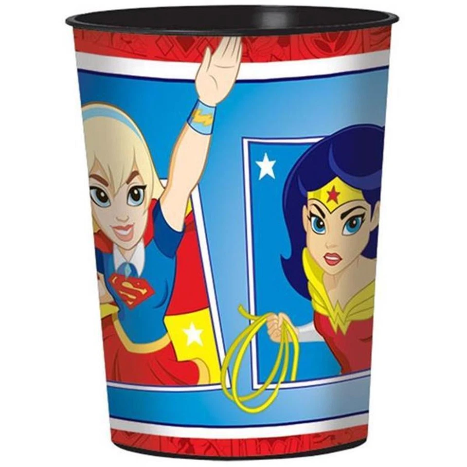 DC Super Hero Niñas Recuerdo Estadio Taza Cumpleaños Fiesta Suministros 16 OZ Foto 1 de 1
