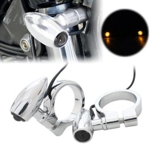 41mm fork clamp turn signals Fit for Harley Softail Deuce/ Fat Boy Slim Heritage - Picture 1 of 17