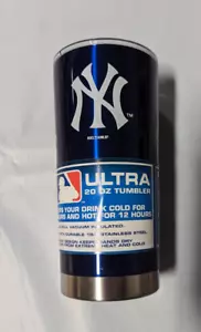 New York Yankees NYY Logo Travel Mug Tumbler Stainless Steel NEW 20 oz ULTRA - Picture 1 of 8